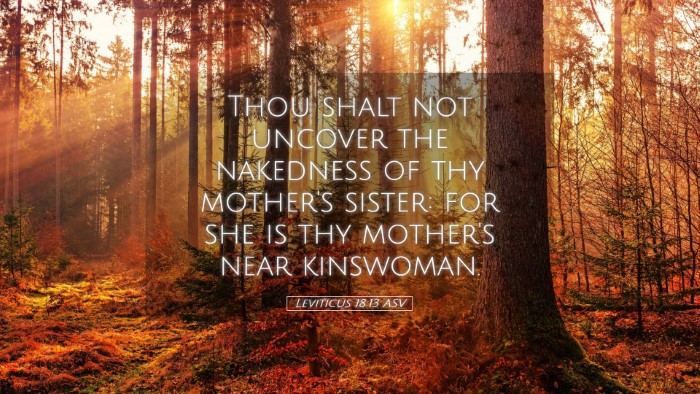 Picture 05 - Leviticus 18:13 ASV Desktop Wallpaper - Thou shalt not uncover the nakedness of thy - Desktop Bible Verse Wallpaper