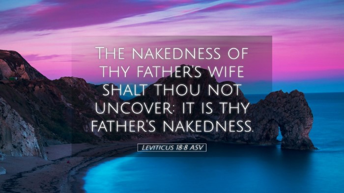 Picture 05 - Leviticus 18:8 ASV Desktop Wallpaper - The nakedness of thy father's wife shalt thou not - Desktop Bible Verse Wallpaper