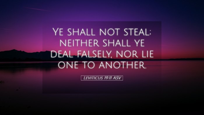 Picture 05 - Leviticus 19:11 ASV Desktop Wallpaper - Ye shall not steal; neither shall ye deal - Desktop Bible Verse Wallpaper