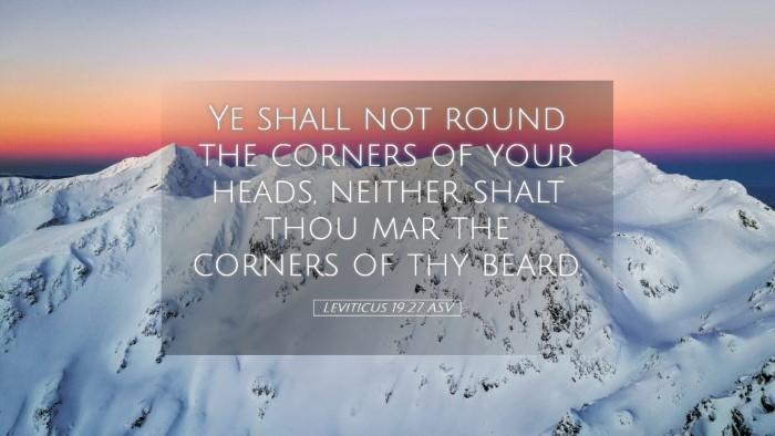 Picture 05 - Leviticus 19:27 ASV Desktop Wallpaper - Ye shall not round the corners of your heads, - Desktop Bible Verse Wallpaper