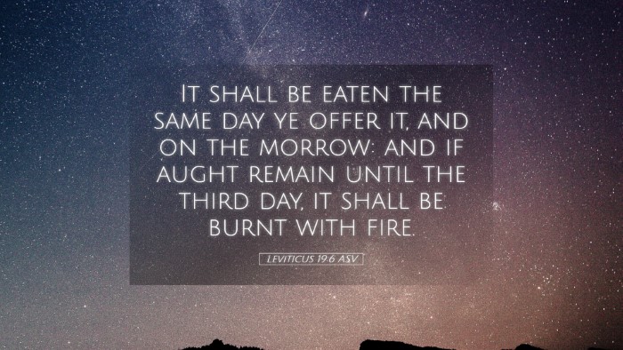 Picture 05 - Leviticus 19:6 ASV Desktop Wallpaper - It shall be eaten the same day ye offer it, and - Desktop Bible Verse Wallpaper