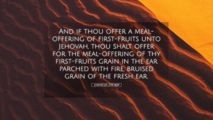 Picture 05 - Leviticus 2:14 ASV Desktop Wallpaper - And if thou offer a meal-offering of first-fruits - Desktop Bible Verse Wallpaper