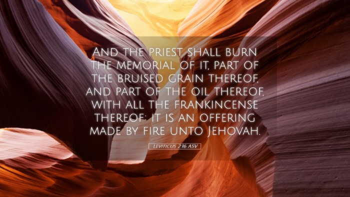 Picture 05 - Leviticus 2:16 ASV Desktop Wallpaper - And the priest shall burn the memorial of it, - Desktop Bible Verse Wallpaper