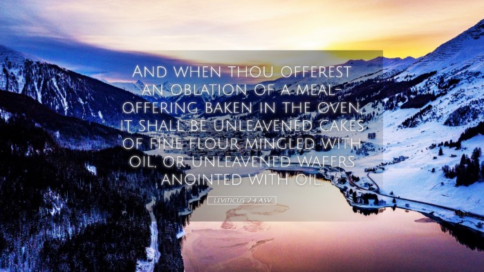 Picture 05 - Leviticus 2:4 ASV Desktop Wallpaper - And when thou offerest an oblation of a - Desktop Bible Verse Wallpaper