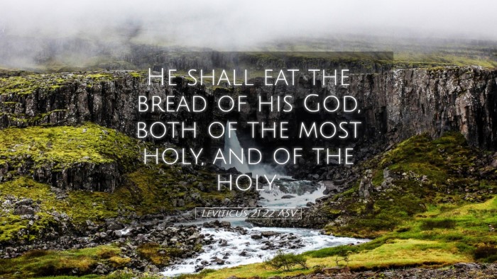 Picture 05 - Leviticus 21:22 ASV Desktop Wallpaper - He shall eat the bread of his God, both of the - Desktop Bible Verse Wallpaper