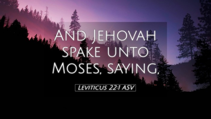 Picture 05 - Leviticus 22:1 ASV Desktop Wallpaper - And Jehovah spake unto Moses, - Desktop Bible Verse Wallpaper