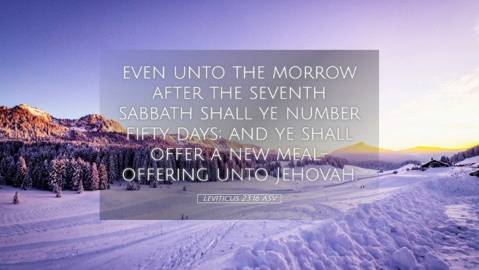 Picture 05 - Leviticus 23:16 ASV Desktop Wallpaper - even unto the morrow after the seventh sabbath - Desktop Bible Verse Wallpaper