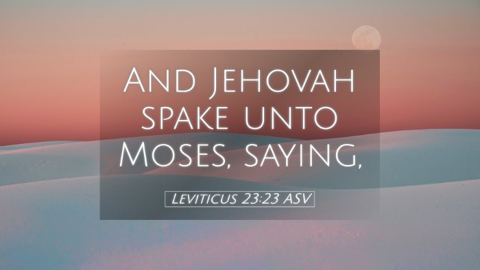 Picture 05 - Leviticus 23:23 ASV Desktop Wallpaper - And Jehovah spake unto Moses, - Desktop Bible Verse Wallpaper
