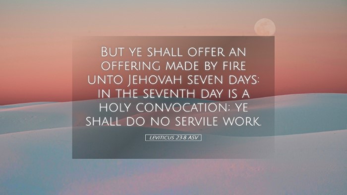 Picture 05 - Leviticus 23:8 ASV Desktop Wallpaper - But ye shall offer an offering made by fire unto - Desktop Bible Verse Wallpaper