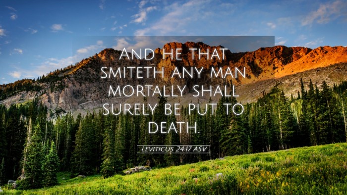 Picture 05 - Leviticus 24:17 ASV Desktop Wallpaper - And he that smiteth any man mortally shall surely - Desktop Bible Verse Wallpaper