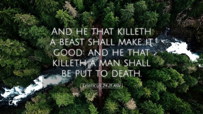 Picture 05 - Leviticus 24:21 ASV Desktop Wallpaper - And he that killeth a beast shall make it good: - Desktop Bible Verse Wallpaper