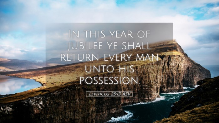 Picture 05 - Leviticus 25:13 ASV Desktop Wallpaper - In this year of jubilee ye shall return every man - Desktop Bible Verse Wallpaper