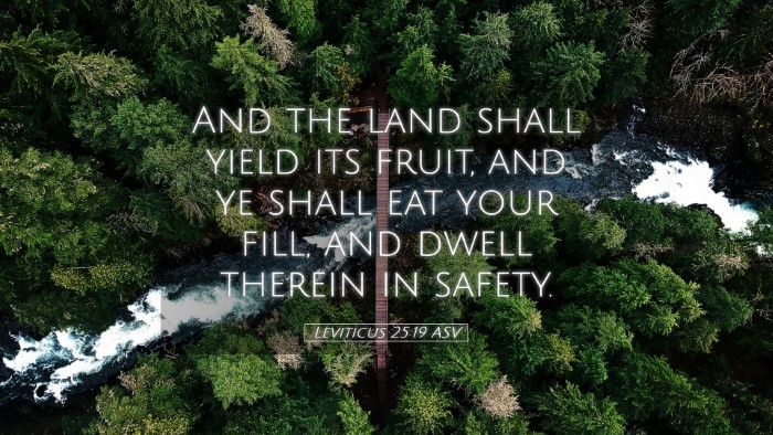 Picture 05 - Leviticus 25:19 ASV Desktop Wallpaper - And the land shall yield its fruit, and ye shall - Desktop Bible Verse Wallpaper