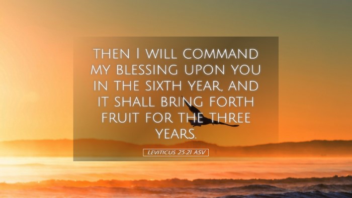 Picture 05 - Leviticus 25:21 ASV Desktop Wallpaper - then I will command my blessing upon you in the - Desktop Bible Verse Wallpaper