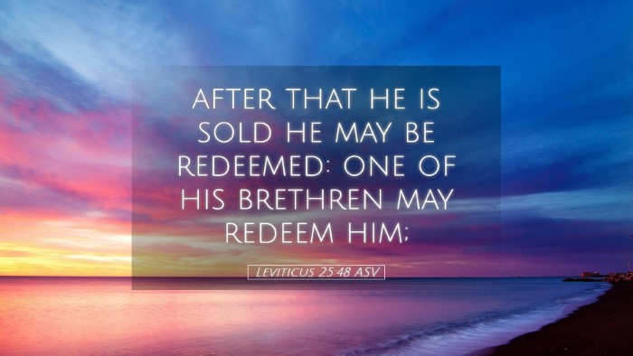Picture 05 - Leviticus 25:48 ASV Desktop Wallpaper - after that he is sold he may be redeemed: one of - Desktop Bible Verse Wallpaper