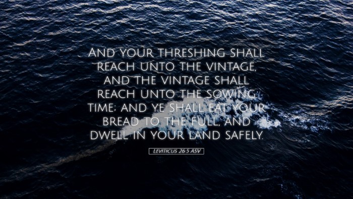Picture 05 - Leviticus 26:5 ASV Desktop Wallpaper - And your threshing shall reach unto the vintage, - Desktop Bible Verse Wallpaper