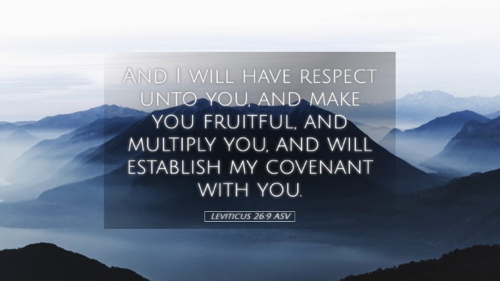 Picture 05 - Leviticus 26:9 ASV Desktop Wallpaper - And I will have respect unto you, and make you - Desktop Bible Verse Wallpaper