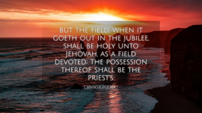 Picture 05 - Leviticus 27:21 ASV Desktop Wallpaper - but the field, when it goeth out in the jubilee, - Desktop Bible Verse Wallpaper