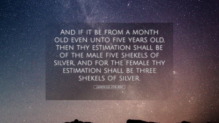 Picture 05 - Leviticus 27:6 ASV Desktop Wallpaper - And if it be from a month old even unto five - Desktop Bible Verse Wallpaper