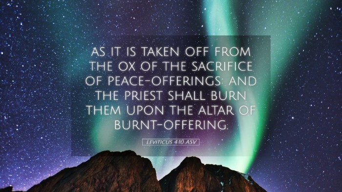 Picture 05 - Leviticus 4:10 ASV Desktop Wallpaper - as it is taken off from the ox of the sacrifice - Desktop Bible Verse Wallpaper