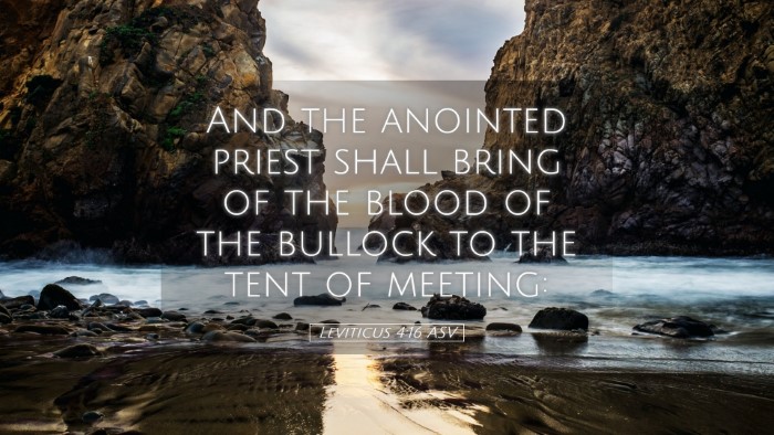 Picture 05 - Leviticus 4:16 ASV Desktop Wallpaper - And the anointed priest shall bring of the blood - Desktop Bible Verse Wallpaper
