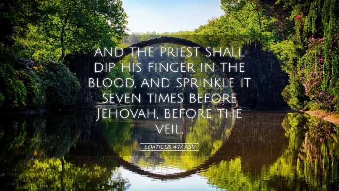 Picture 05 - Leviticus 4:17 ASV Desktop Wallpaper - and the priest shall dip his finger in the blood, - Desktop Bible Verse Wallpaper