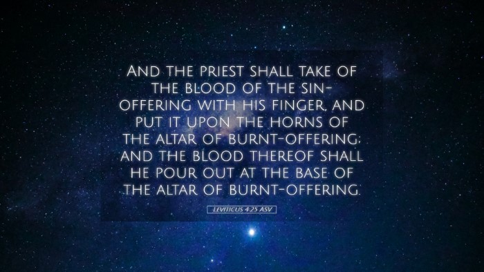 Picture 05 - Leviticus 4:25 ASV Desktop Wallpaper - And the priest shall take of the blood of the - Desktop Bible Verse Wallpaper