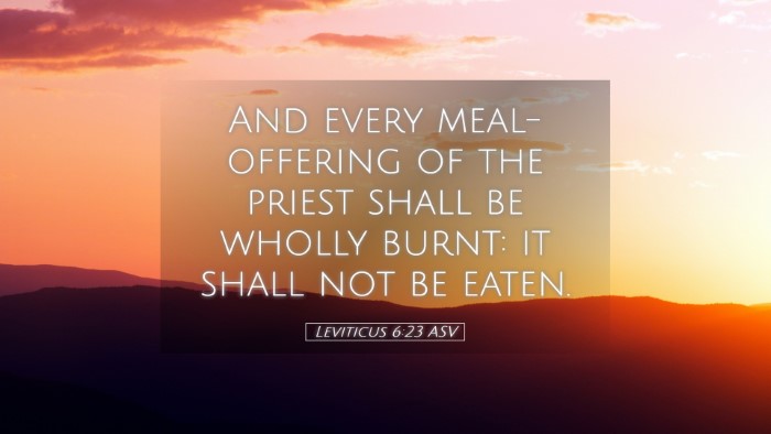 Picture 05 - Leviticus 6:23 ASV Desktop Wallpaper - And every meal-offering of the priest shall be - Desktop Bible Verse Wallpaper