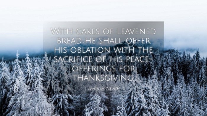 Picture 05 - Leviticus 7:13 ASV Desktop Wallpaper - With cakes of leavened bread he shall offer his - Desktop Bible Verse Wallpaper