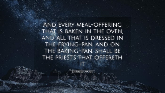 Picture 05 - Leviticus 7:9 ASV Desktop Wallpaper - And every meal-offering that is baken in the - Desktop Bible Verse Wallpaper