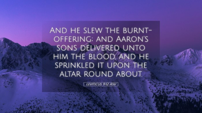 Picture 05 - Leviticus 9:12 ASV Desktop Wallpaper - And he slew the burnt-offering; and Aaron's sons - Desktop Bible Verse Wallpaper