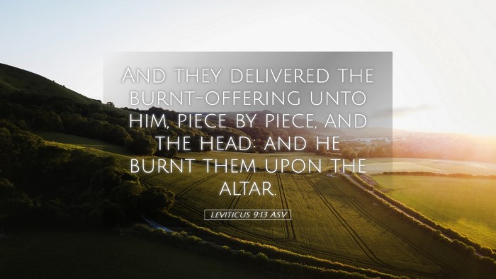 Picture 05 - Leviticus 9:13 ASV Desktop Wallpaper - And they delivered the burnt-offering unto him, - Desktop Bible Verse Wallpaper