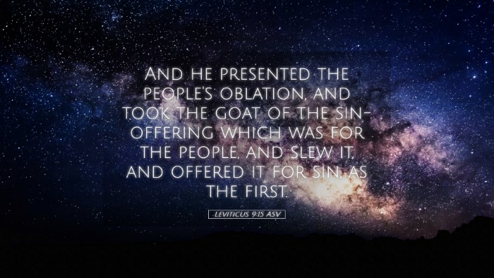 Picture 05 - Leviticus 9:15 ASV Desktop Wallpaper - And he presented the people's oblation, and took - Desktop Bible Verse Wallpaper