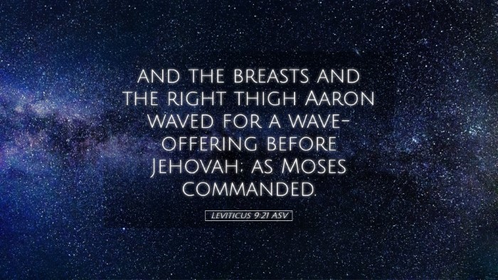Picture 05 - Leviticus 9:21 ASV Desktop Wallpaper - and the breasts and the right thigh Aaron waved - Desktop Bible Verse Wallpaper