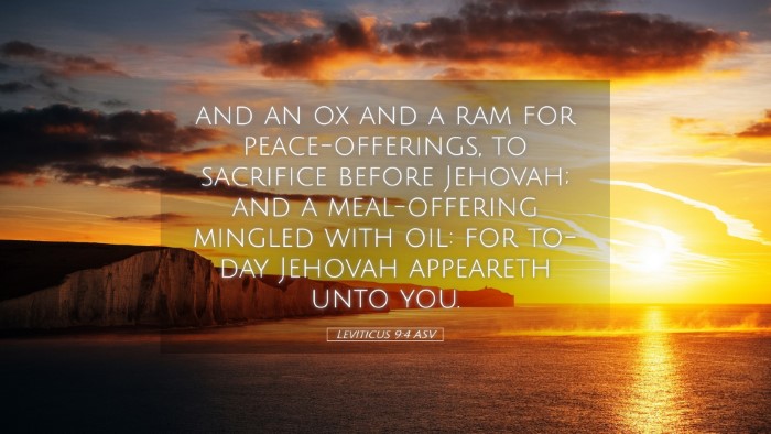 Picture 05 - Leviticus 9:4 ASV Desktop Wallpaper - and an ox and a ram for peace-offerings, to - Desktop Bible Verse Wallpaper