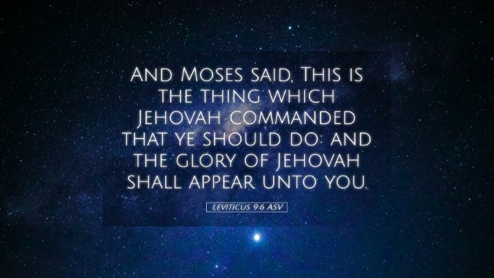 Picture 05 - Leviticus 9:6 ASV Desktop Wallpaper - And Moses said, This is the thing which Jehovah - Desktop Bible Verse Wallpaper