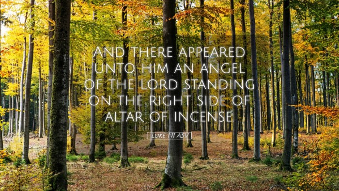 Picture 05 - Luke 1:11 ASV Desktop Wallpaper - And there appeared unto him an angel of the Lord - Desktop Bible Verse Wallpaper