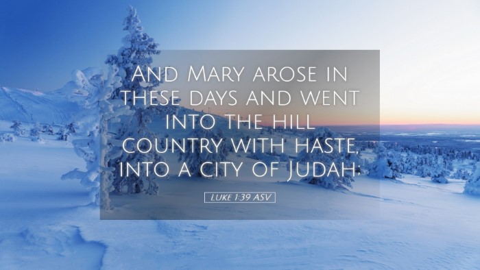 Picture 05 - Luke 1:39 ASV Desktop Wallpaper - And Mary arose in these days and went into the - Desktop Bible Verse Wallpaper