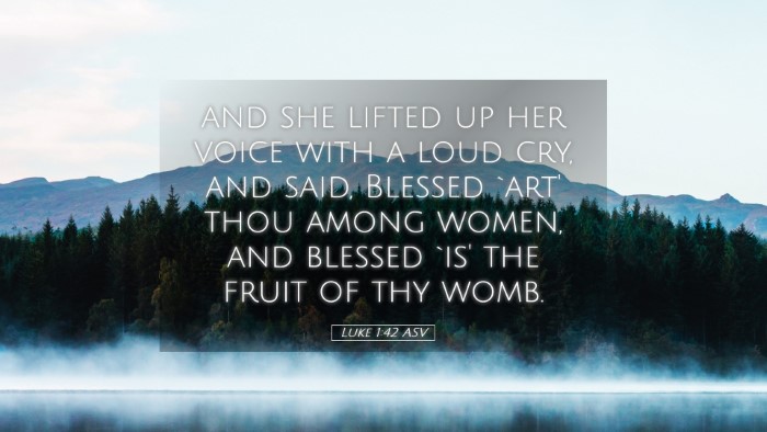 Picture 05 - Luke 1:42 ASV Desktop Wallpaper - and she lifted up her voice with a loud cry, and - Desktop Bible Verse Wallpaper