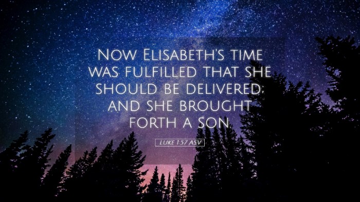 Picture 05 - Luke 1:57 ASV Desktop Wallpaper - Now Elisabeth's time was fulfilled that she - Desktop Bible Verse Wallpaper