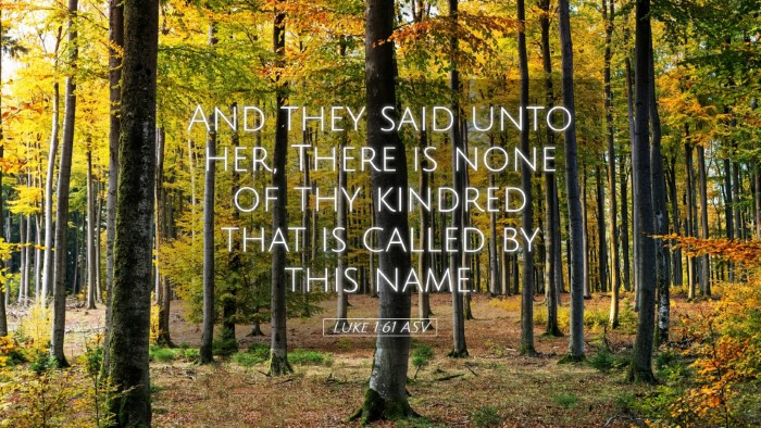 Picture 05 - Luke 1:61 ASV Desktop Wallpaper - And they said unto her, There is none of thy - Desktop Bible Verse Wallpaper