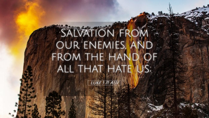 Picture 05 - Luke 1:71 ASV Desktop Wallpaper - Salvation from our enemies, and from the hand of - Desktop Bible Verse Wallpaper