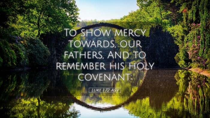 Picture 05 - Luke 1:72 ASV Desktop Wallpaper - To show mercy towards, our fathers, And to - Desktop Bible Verse Wallpaper
