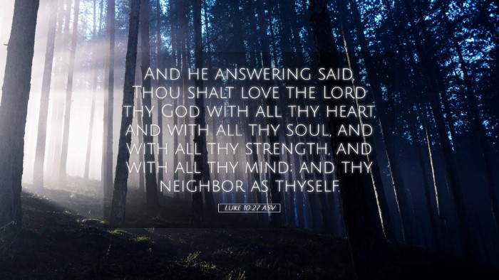 Picture 05 - Luke 10:27 ASV Desktop Wallpaper - And he answering said, Thou shalt love the Lord - Desktop Bible Verse Wallpaper