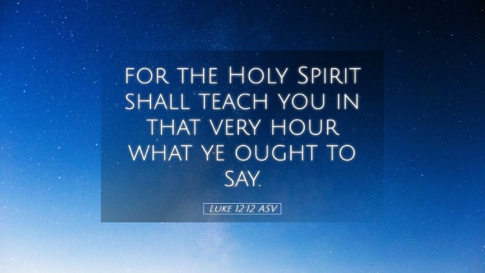 Picture 05 - Luke 12:12 ASV Desktop Wallpaper - for the Holy Spirit shall teach you in that very - Desktop Bible Verse Wallpaper