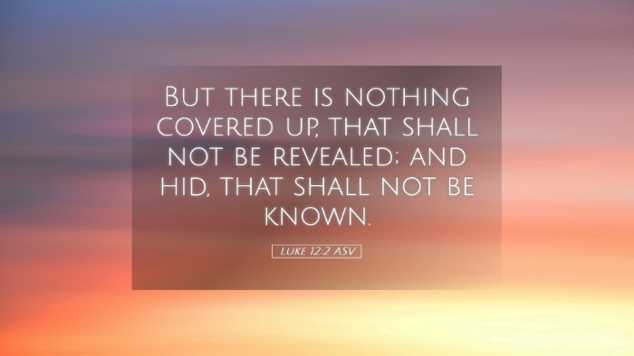 Picture 05 - Luke 12:2 ASV Desktop Wallpaper - But there is nothing covered up, that shall not - Desktop Bible Verse Wallpaper