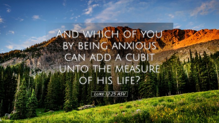 Picture 05 - Luke 12:25 ASV Desktop Wallpaper - And which of you by being anxious can add a cubit - Desktop Bible Verse Wallpaper
