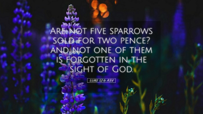 Picture 05 - Luke 12:6 ASV Desktop Wallpaper - Are not five sparrows sold for two pence? and not - Desktop Bible Verse Wallpaper