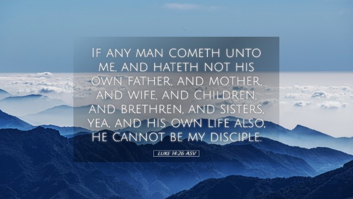 Picture 05 - Luke 14:26 ASV Desktop Wallpaper - If any man cometh unto me, and hateth not his own - Desktop Bible Verse Wallpaper