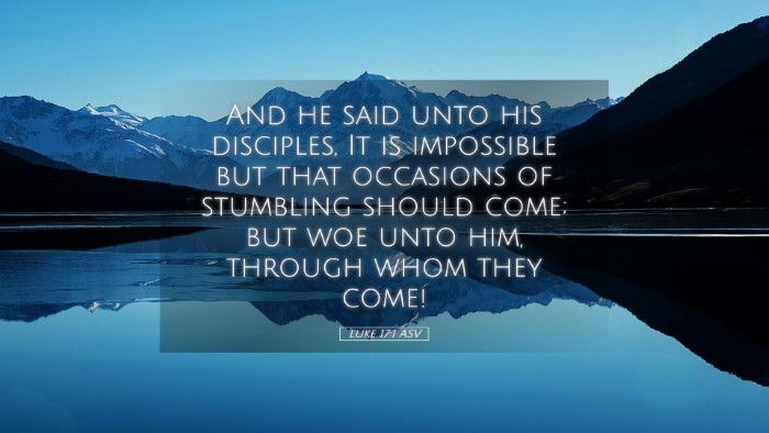 Picture 05 - Luke 17:1 ASV Desktop Wallpaper - And he said unto his disciples, It is impossible - Desktop Bible Verse Wallpaper